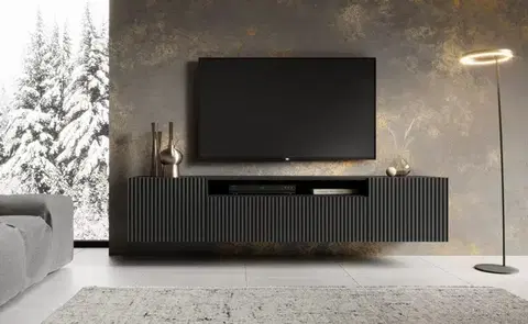 TV stolíky ArtAdrk TV stolík NOEMI závesný | čierna