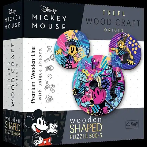 500 dielikov Trefl Drevené puzzle Ikonický Mickey Mouse 500+5 Trefl