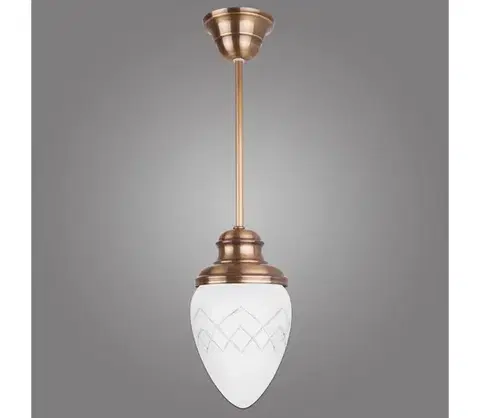 Svietidlá Kemar RI/1/M - Luster na tyči RINAMA 1xE27/60W/230V mosadz RI/1/M