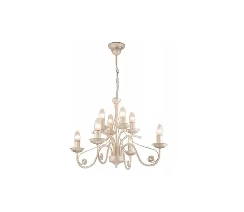 Svietidlá  Luster na reťazi DONATO 8xE14/40W/230V LM 8.29 BIAŁY