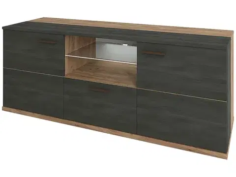 TV stolíky NABBI Ardal TV-E-2D/1DR tv stolík northern tree / craft tobacco