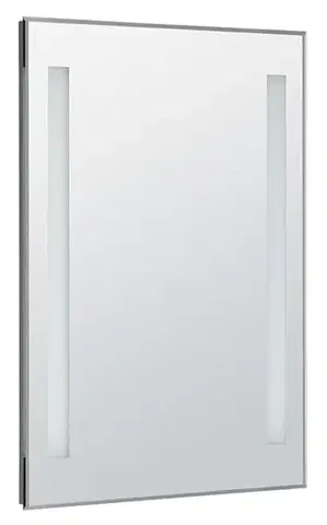 Kúpeľňové zrkadlá AQUALINE - Zrkadlo s LED osvetlením 50x70cm, gombíkový vypínač ATH5