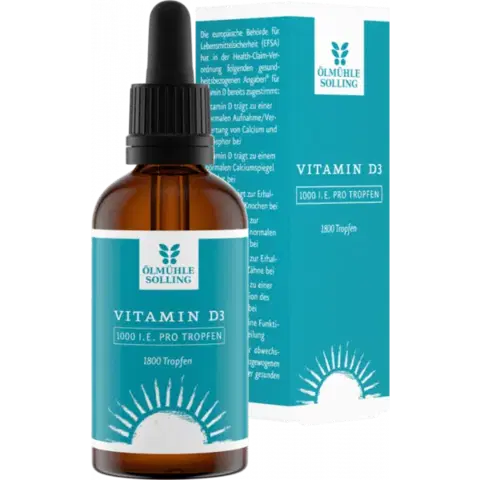 Vitamín D Ölmühle Solling Vitamín D3 kvapky 1000 IU