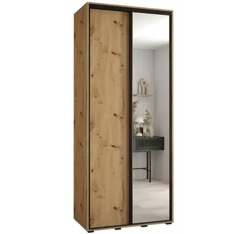 Šatníkové skrine Skriňa 45 Canaris 3 130 artisan/čierna