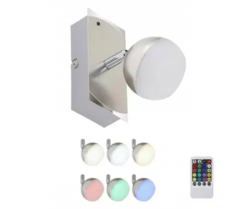 LED osvetlenie Briloner 2040-012 - RGB stmievateľné bodové LED svietidlo, 3,3 W, 230 V, s diaľkovým ovládaním 2040-012