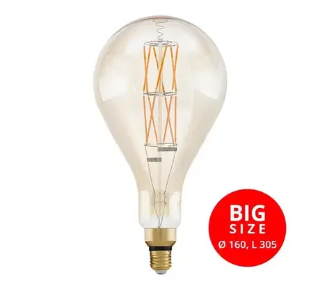 Svietidlá Stmievateľná LED žiarovka PS160 E27/8W/230V 2100K - Eglo 11686 11686