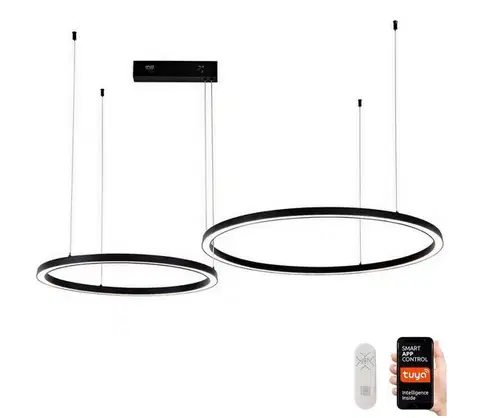 Svietidlá  NEO 07216L - LED Stmievateľný luster FINO 93W/230V 60/80cm čierna Tuya+DO 07216L