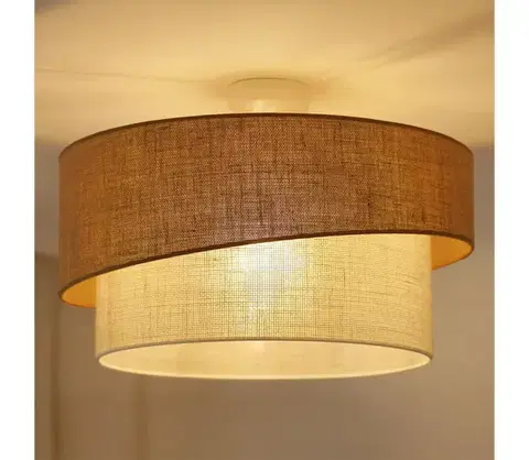 Svietidlá BRILAGI - Prisadený luster SHINE 1xE27/15W/230V pr. 50 cm béžová/krémová 609678