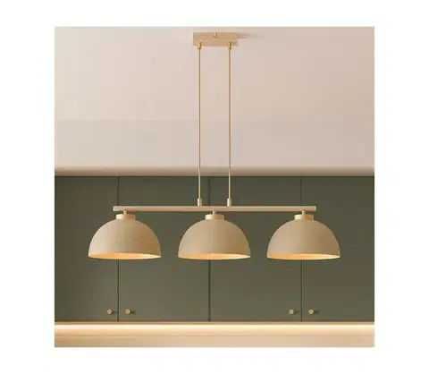 Svietidlá BRILAGI - Luster na lanku MOON 3xE27/60W/230V béžová/zlatá 86-008B