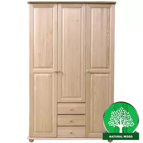 Šatníkové skrine Borovicova skriňa 141a 125 cm
