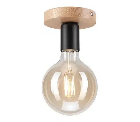 Svietidlá  Prisadený luster VITO OAK 1xE27/60W/230V dub 42438