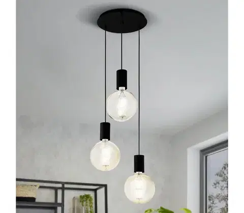 Svietidlá Eglo 98663 - Luster na lanku POZUETA 3xE27/40W/230V 98663