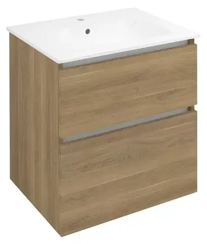Kúpeľňový nábytok SAPHO - EZARA umývadlová skrinka 59,2x64x46cm, dub cuneo EZ601-2525