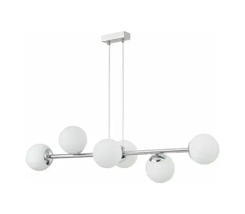 Svietidlá  Luster na lanku MADDIE 6xE14/5W/230V lesklý chróm LM-6.275/CHROM