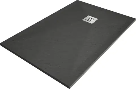 Vane MEXEN - Stone+ sprchová vanička obdĺžniková 100x80, antracit 44718010