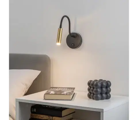 Svietidlá BRILAGI -LED Stmievateľná flexibilná nástenná lampa MAYA 1xG9/4W/230V čierna/zlatá BRI087
