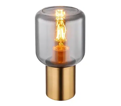 Lampy Globo 21004M - Stolná lampa NINJO 1xE27/40W/230V mosadz 21004M