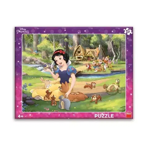 Do 49 dielikov Dino Toys Puzzle Snehulienka a zvieratká 40 Dino