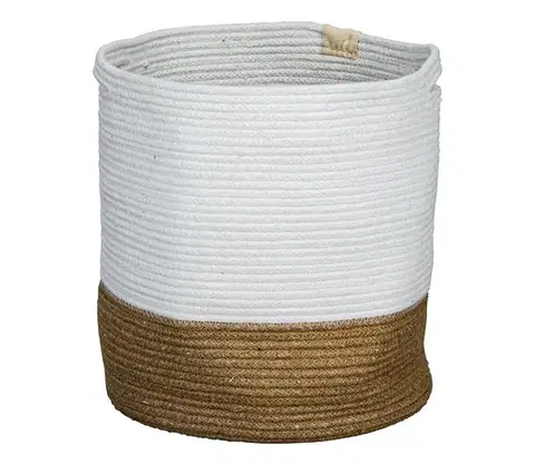 Taburetky Eglo 426501 - Dekoratívny kôš TOYAMA 40x35 cm biela/béžová 426501