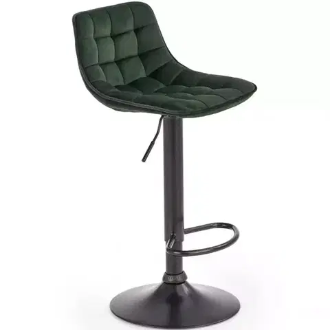 Barové stoličky Barová Stolička H-95 Tmavozelený