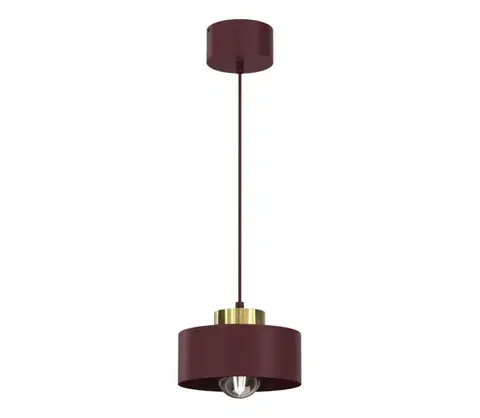Svietidlá  Závesný luster na lanku MARTI 1xE27/15W/230V bordó/zlatá 9701A