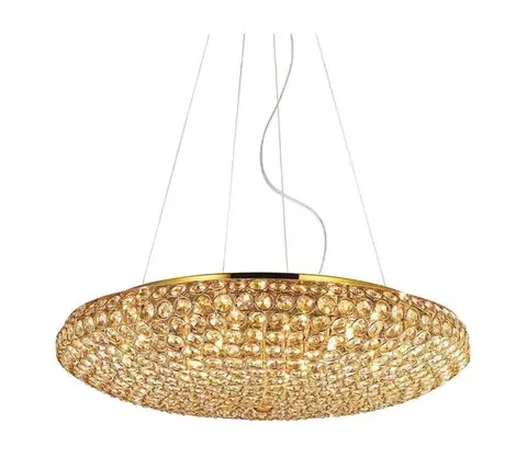 Svietidlá Ideal Lux - LED Krištáľový luster na lanku KING 12xG9/3W/230V pr. 65 cm zlatá 088020