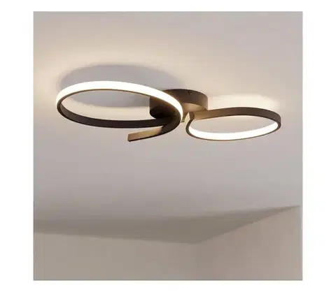 Svietidlá Eglo 901266 - LED Stropné svietidlo SERPINS LED/21W/230V 3000K čierna 901266