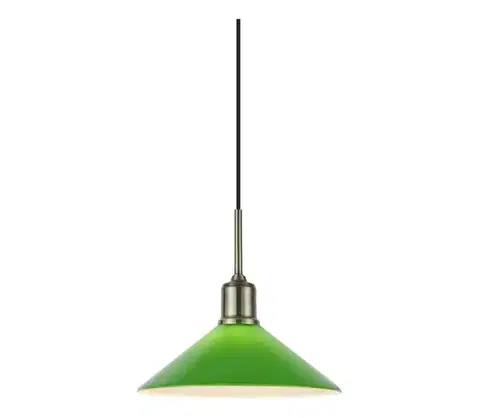 Svietidlá Markslöjd 108868 - Luster na lanku VELA 1xE27/40W/230V mosadz/zelená 108868