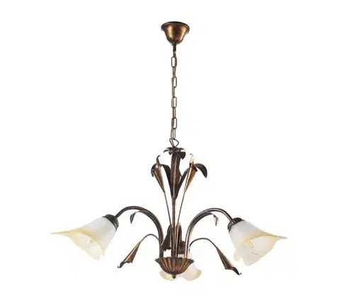 Svietidlá ONLI - Luster na reťazi LUCREZIA 3xE14/6W/230V bronzová 4722/3B