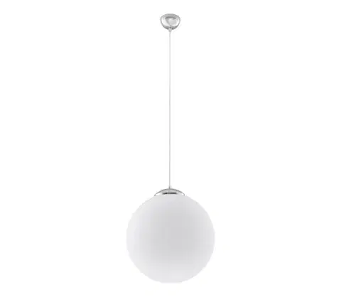 Svietidlá  SL.0264 - Luster na lanku UGO 1xE27/15W/230V priemer 30 cm biela/lesklý chróm SL.0264