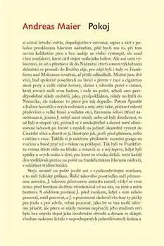 Svetová beletria Pokoj - Andreas Maier,Milan Tvrdík