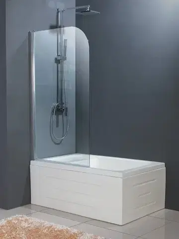 Sprchové dvere OLSEN SPA - Vaňová zástena HOPA EVORA - Farba rámu zásteny - Hliník chróm, Rozmer A - 80 cm, Smer zatváranie - Univerzálny Ľavé / Pravé, Výplň - Číre bezpečnostné sklo - 5 mm BCEVOR80CC