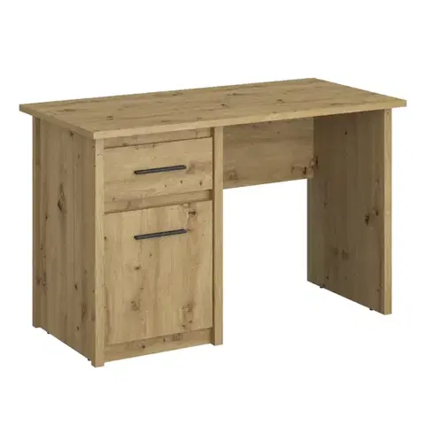 Písacie a pracovné stoly KONDELA Airon 1D1S/120 písací stôl dub artisan