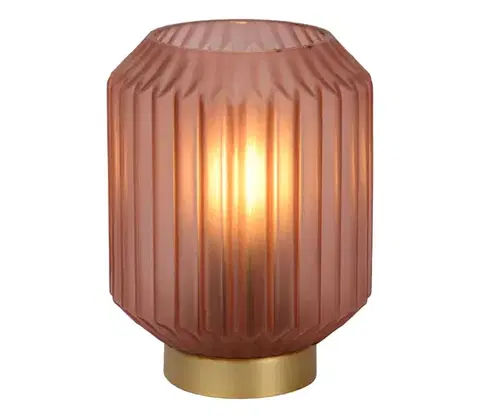 Lampy Lucide 45595/01/66 - Stolná lampa SUENO 1xE14/40W/230V ružová 45595/01/66