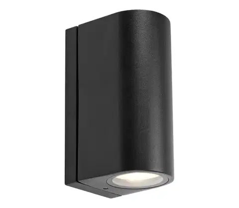 Svietidlá Markslöjd 109110 - LED stmievateľné vonkajšie nástenné svietidlo ALOR 2xLED/4,9W/230V IP65 čierna 109110