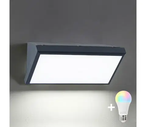Svietidlá BRILAGI-LED RGBW Vonkajšie nástenné svietidlo TRIANGLE 1xE27/12W/230V antracitIP65 BG1023+AI0819