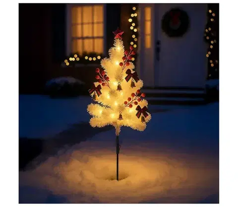 Vianočné dekorácie  Vianočná LED dekorácia LED/1W/230V 75 cm IP44 biela ML2408