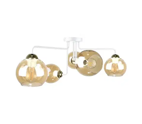 Svietidlá Keter Lighting Prisadený luster MONDE WHITE 5xE27/60W/230V 2168