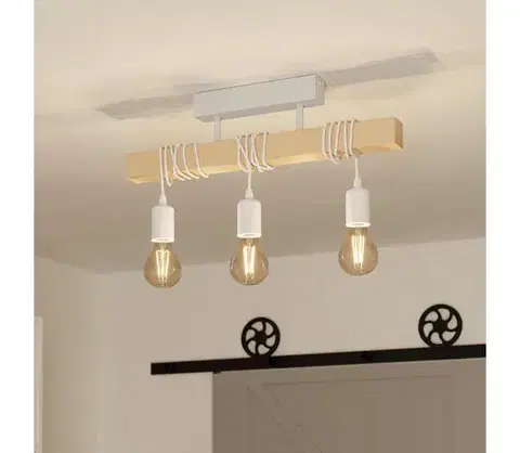 Svietidlá Eglo 44082 - Prisadený luster TOWNSHEND 3xE27/60W/230V 44082