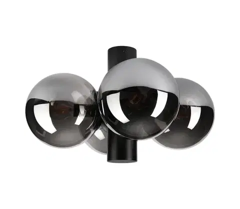 Svietidlá  Stropné svietidlo SFERIO 4xE14/5W/230V čierna/dymová čierna LM-4.298/CZARNY/SMOKY