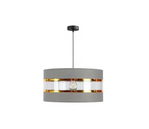 Svietidlá  Luster na lanku LIND 1xE27/60W/230V šedá 0166