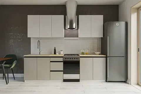 Kuchynské linky RENE moderná kuchynská linka 200 nymfea alba / stone grey