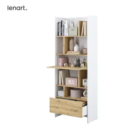 Nábytok Dig-net nábytok Regál Lenart BED CONCEPT BC-22 | biela / dub artisan