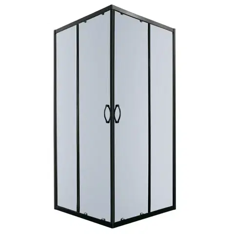Sprchovacie kúty KERRA - Sprchová kabína Tiara Square 90x90 štvorcová (čierna) 5907548109392