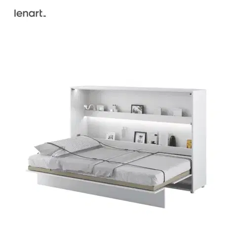 Postele Dig-net nábytok Sklápacia posteľ Lenart BED CONCEPT BC-05 biela | 120 x 200 cm