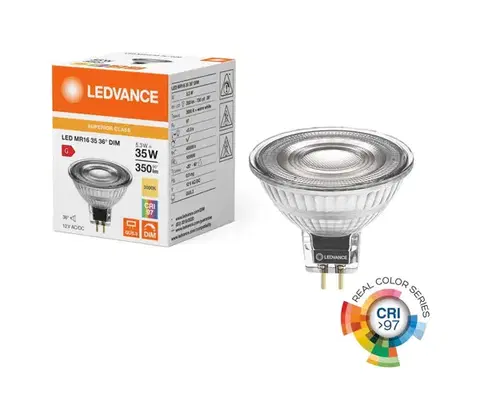 LED osvetlenie LED stmievateľná reflektorová žiarovka MR16 GU5,3/5,3W/12V 3000K 36° CRI 97 - Ledvance 4099854058837