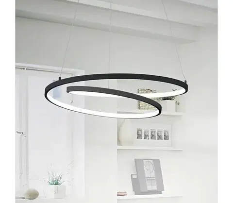 Svietidlá Ideal Lux - LED stmievateľný luster na lanku OZ LED/48W/230V pr. 60cm CRI 90 čierna 304557