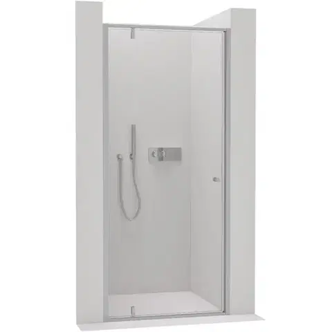 Sprchovacie kúty CERANO - Sprchové pivotové dvere Ferri L/P - 6 mm - chróm, transparentné sklo - 100x195 CER-425629