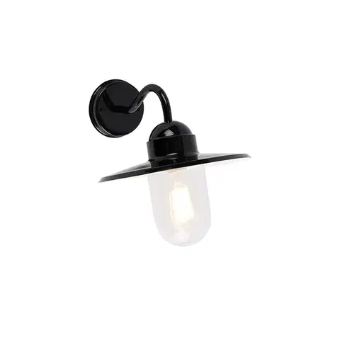 Vonkajšie nástenné svietidlá Moderná vonkajšia nástenná lampa čierna IP44 - Kansas