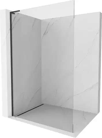 Sprchové dvere MEXEN/S - Kioto L Sprchová zástena WALK-IN 70 x 200, transparent, čierna 800-070-103-70-00